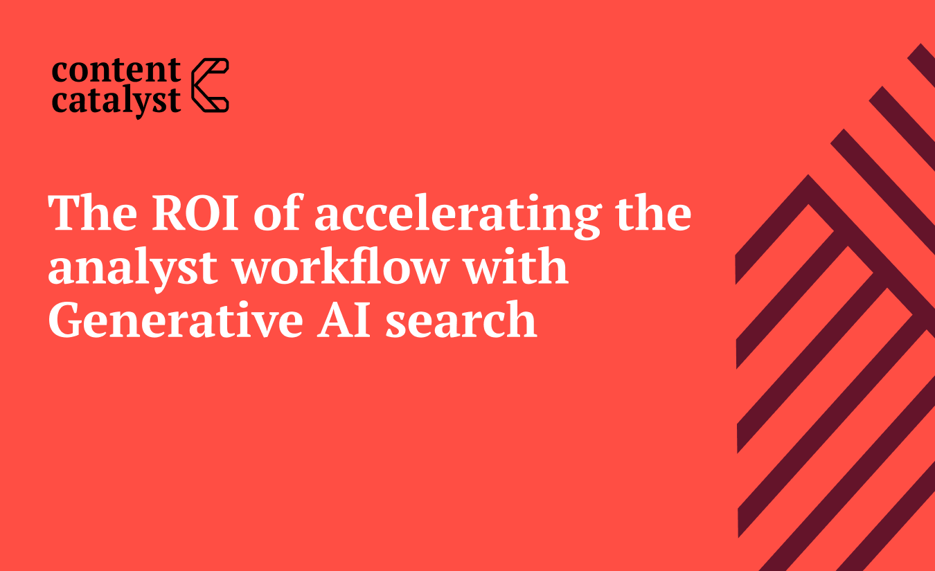 The ROI of accelerating the analyst workflow with Generative AI search